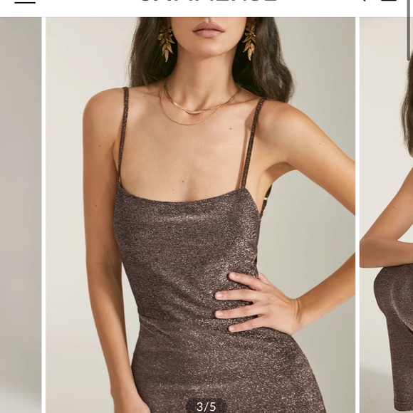 NWT Commense Sparkly Bronze dress - Picture 3 of 7